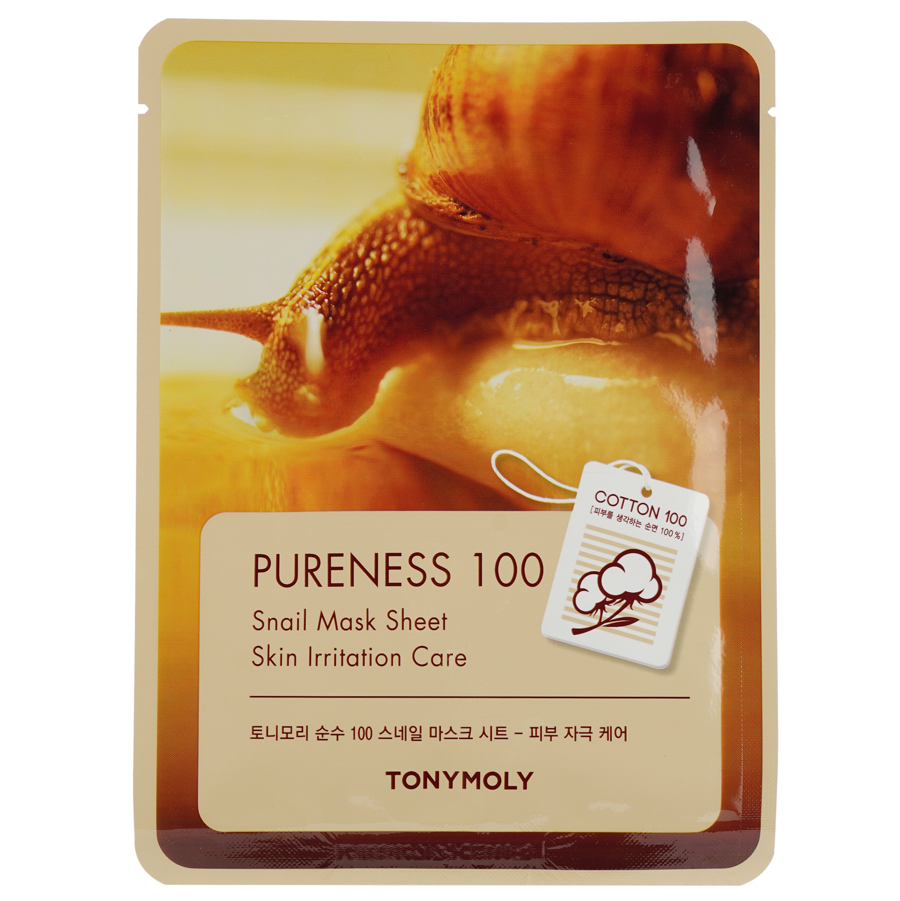Маска тканинна для обличчя Tony Moly Pureness 100 Snail Муцин равлика, 21 мл - фото 1