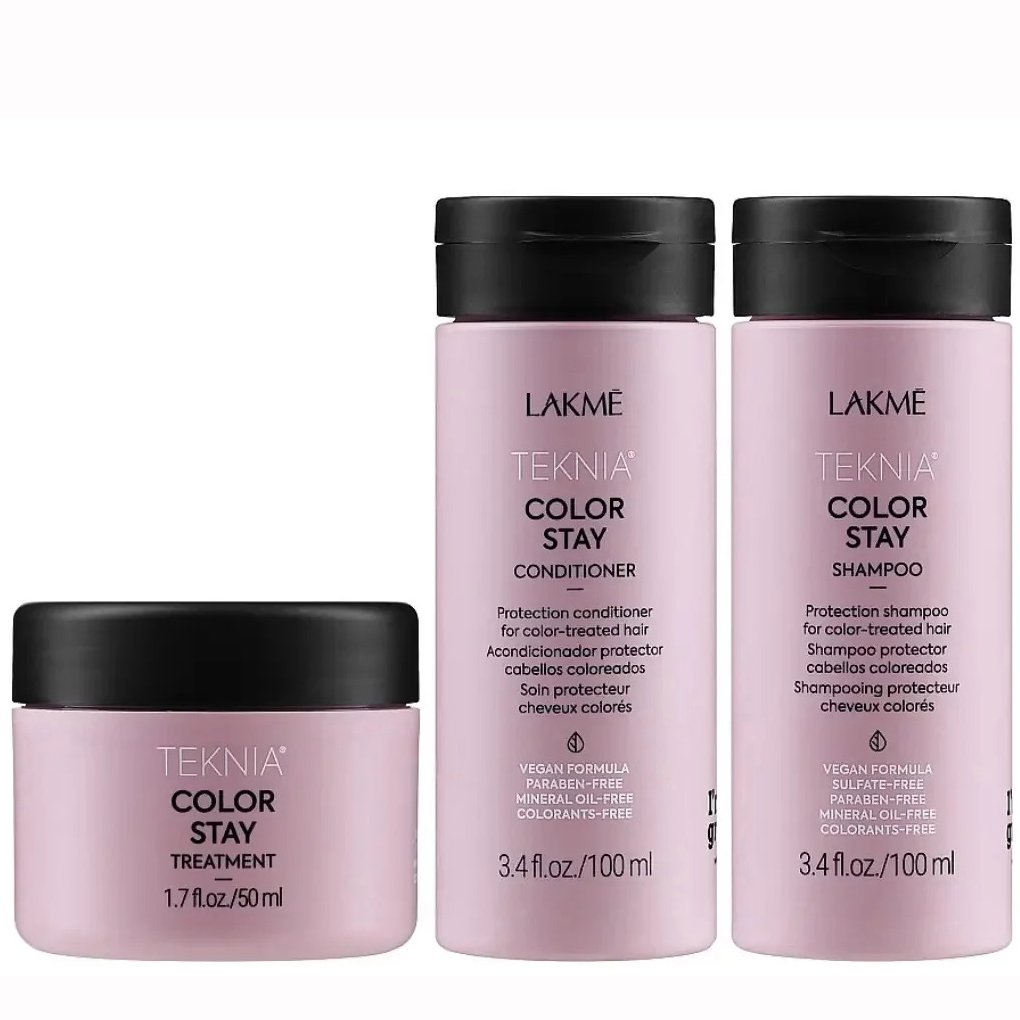 Дорожній набір Lakme Color Stay Travel Pack для фарбованого волосся: шампунь 100 мл + кондиціонер 100 мл + маска 50 мл - фото 2