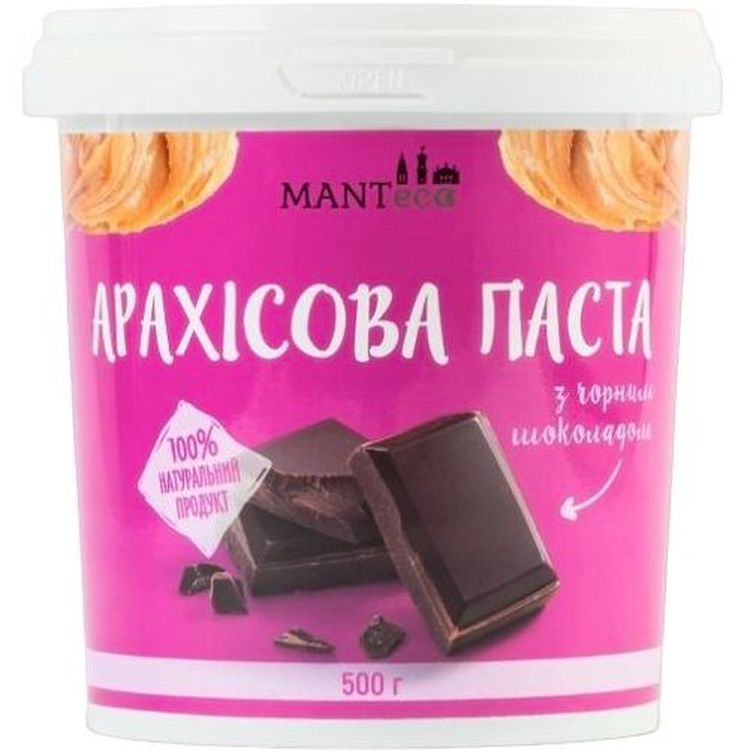 Паста арахісова Manteca з чорним шоколадом, 500 г - фото 1
