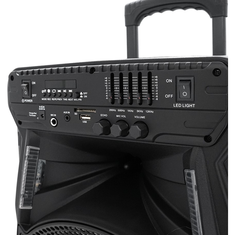 Портативна колонка з підсвіткою ZXX M7373 100W, Bluetooth-мікрофон