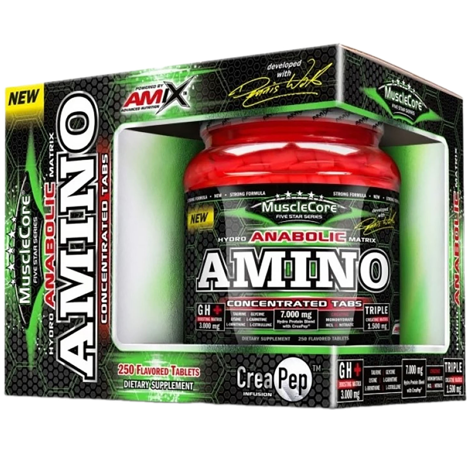 Комплекс Amix MuscleCore Amino Tabs with CreaPep 250 таблеток - фото 1