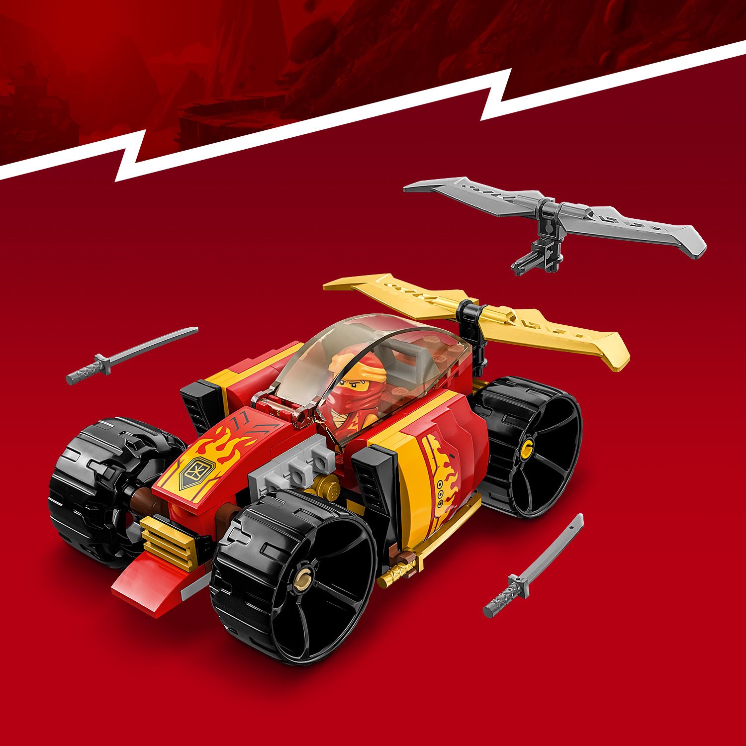 Конструктор LEGO Ninjago Гоночний автомобіль ніндзя Кая EVO, 94 деталі (71780) - фото 7