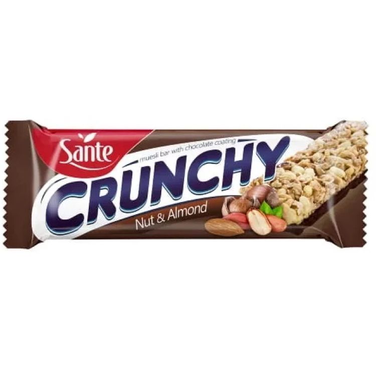 Батончик углеводный Go On Nutrition Crunchy bar орехи и миндаль с шоколадом 40 г - фото 1
