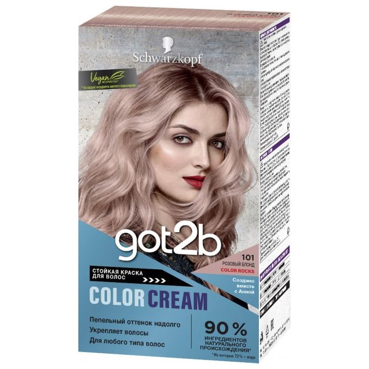 Стійка крем-фарба для волосся got2b Color Rocks 101 Рожевий блонд, 142.5 мл - фото 1