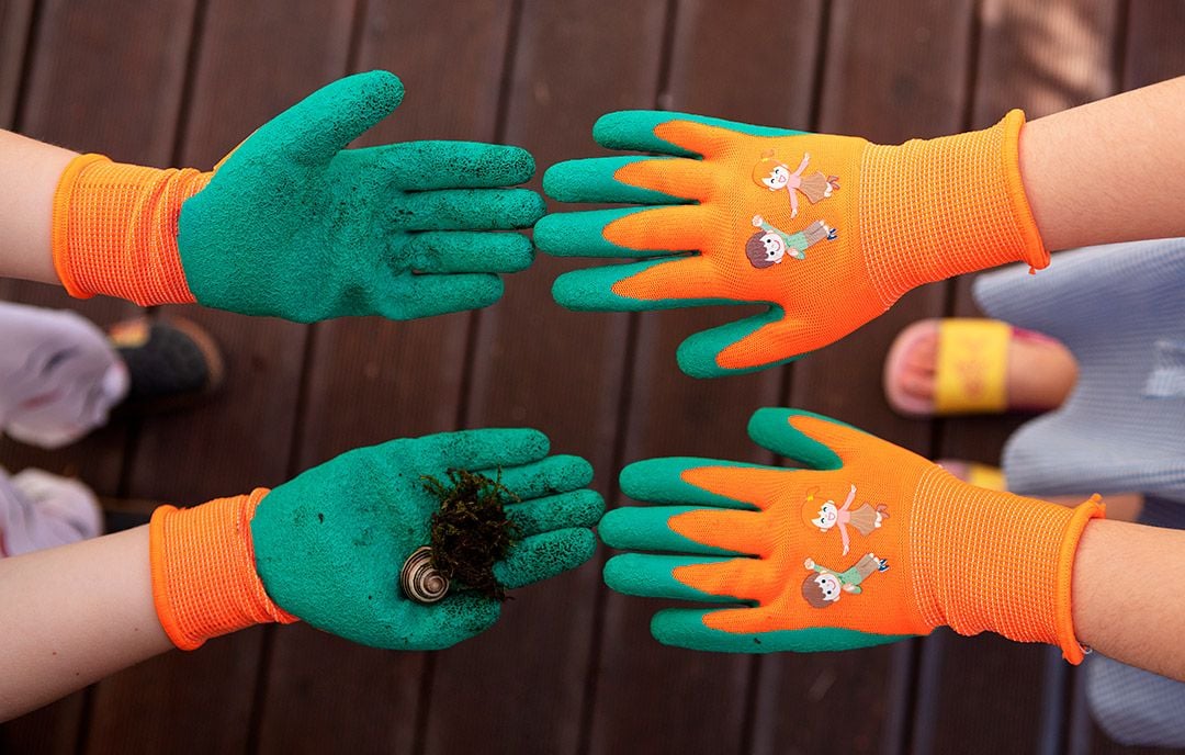 Перчатки рабочие детские Neo Tools латексное покрытие дышащая верхняя часть размер 4 оранжевые (97-644-4) - фото 6