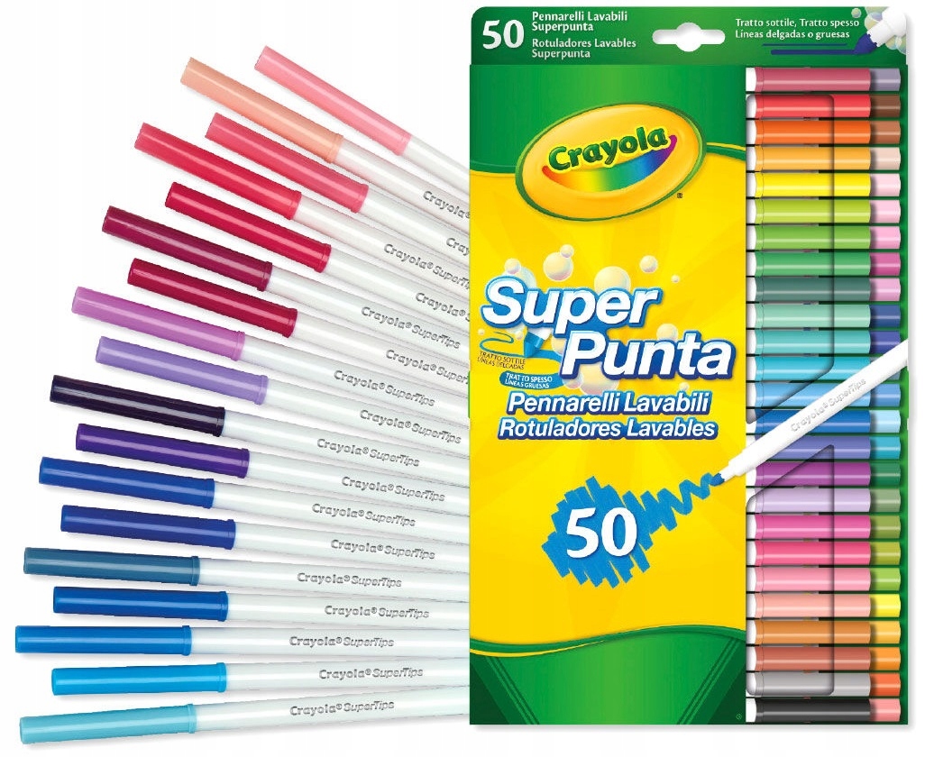 Набор фломастеров Crayola Supertips Washable 50 шт. (7555) - фото 4
