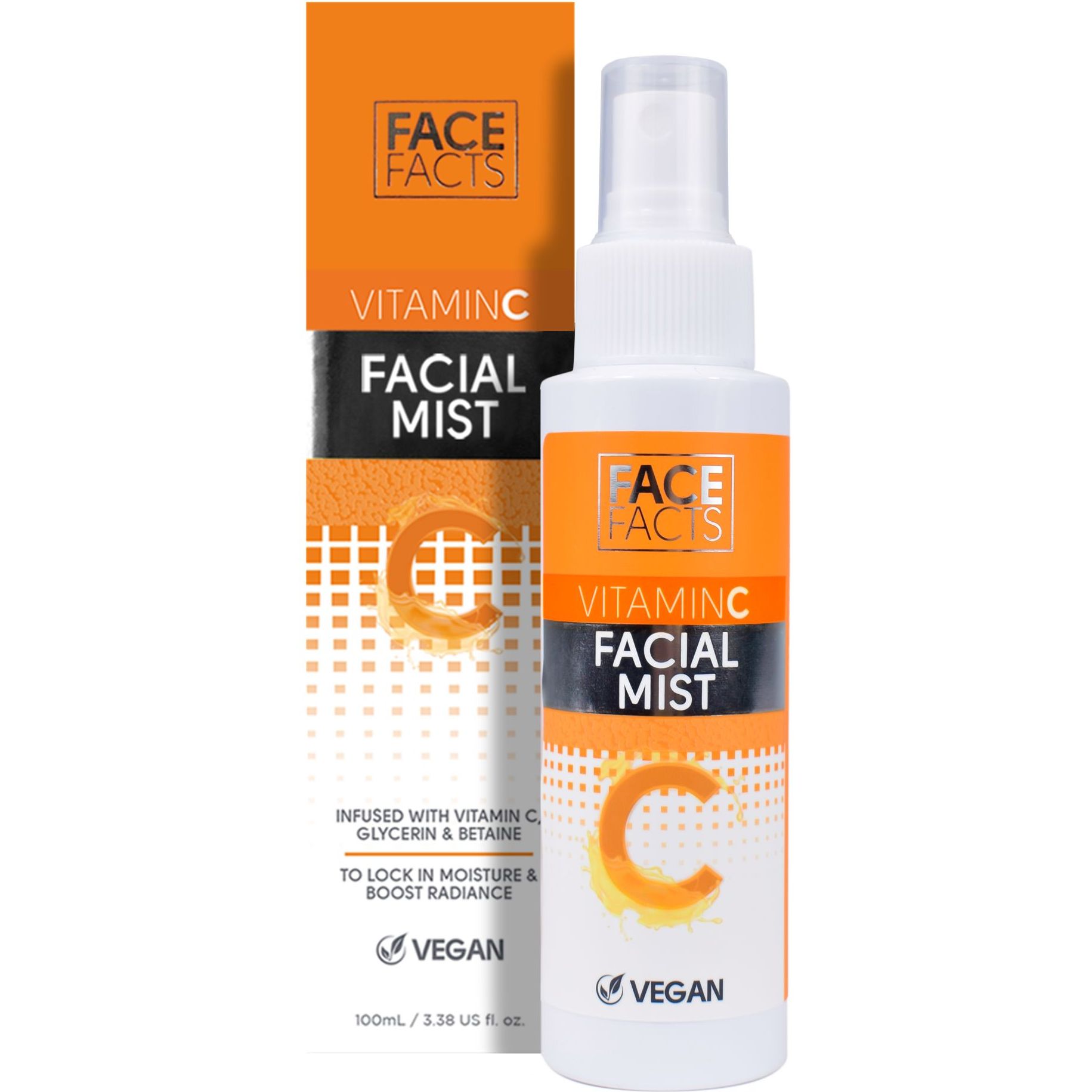 Тонизирующий и освежающий мист для лица Face Facts Vitamin C Facial Mist 100 см - фото 1