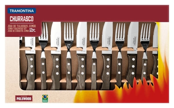 Набор приборов для гриля Tramontina Barbecue Polywood, 12 предметов (6584535) - фото 2