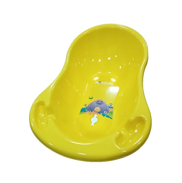 Ванночка Tega Lux Монстрики, со сливом, 102 см, желтый (MN-005ODPŁYW-124) - фото 1