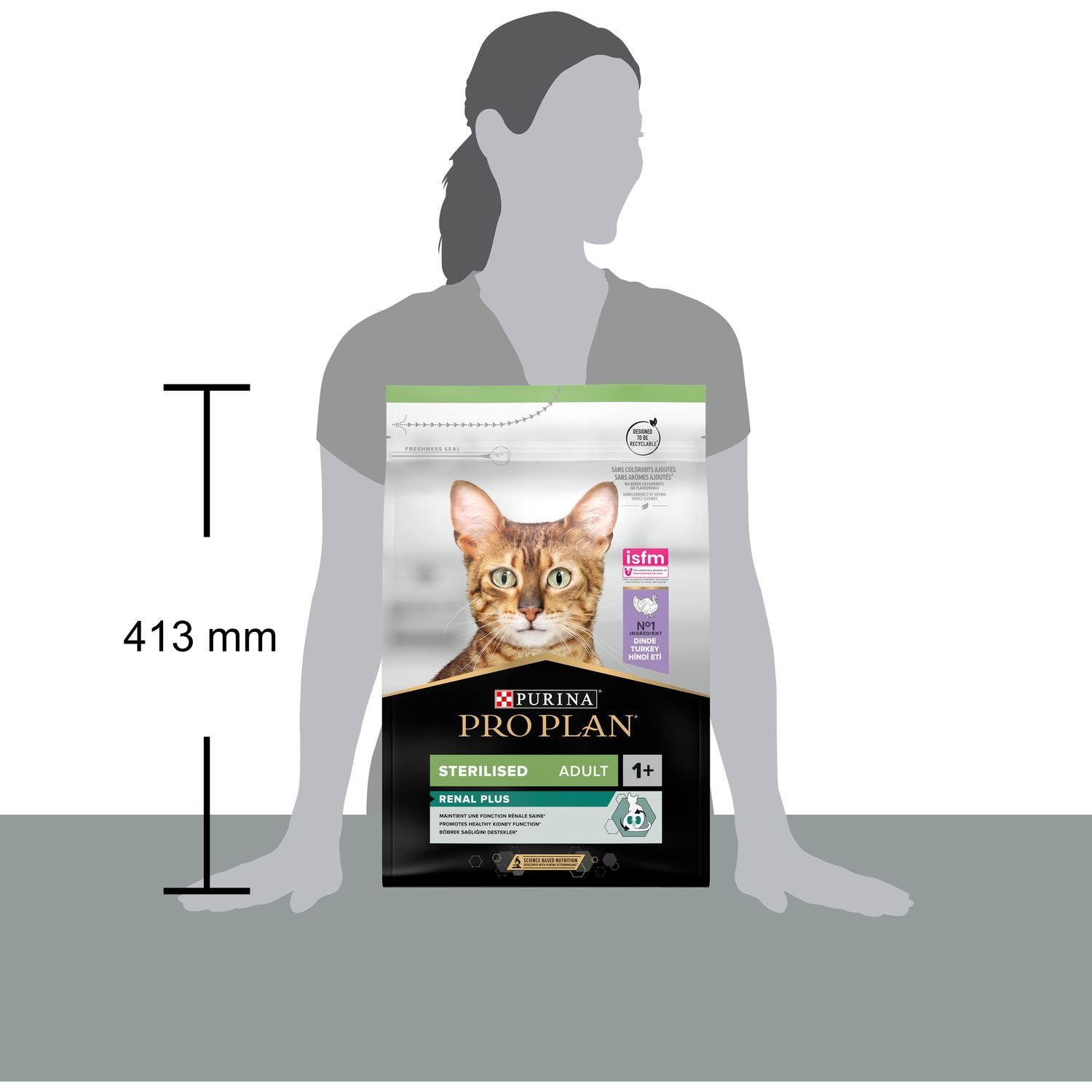 Сухий корм для стерилізованих котів Purina Pro Plan Sterilised Adult 1+ Renal Plus з індичкою 3 кг (12369078) - фото 3
