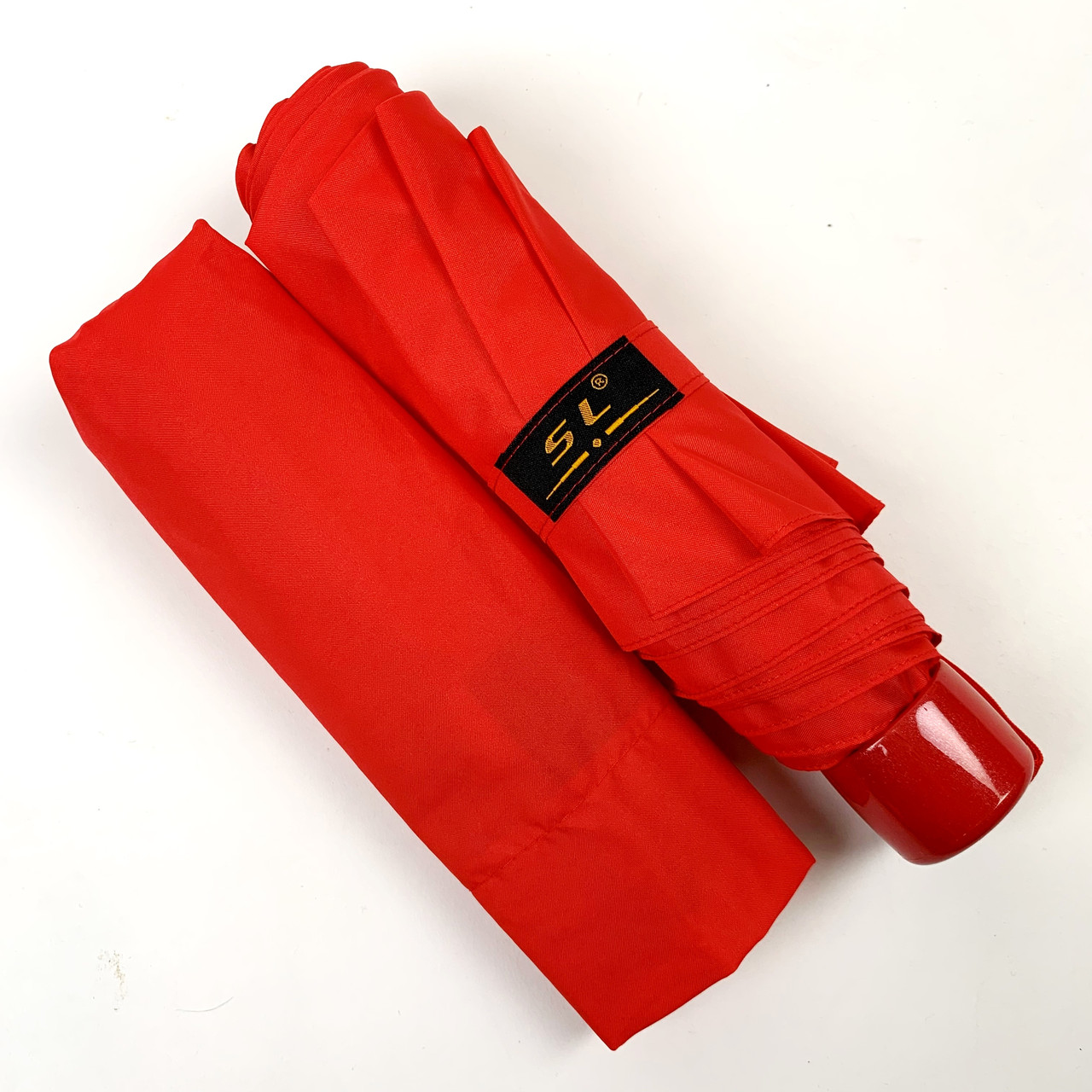 Женский складной зонтик механический S&L 97 см красный - фото 7