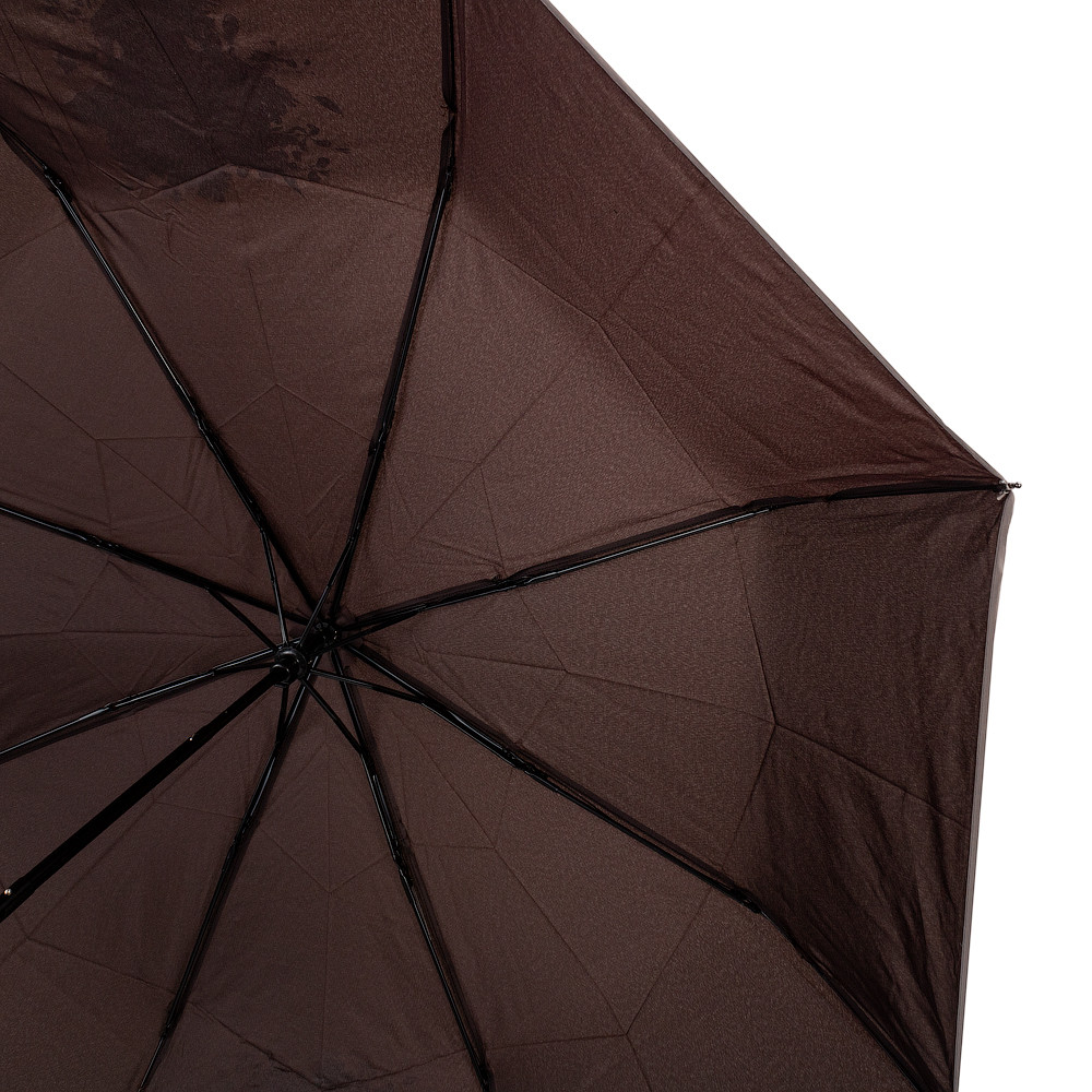 Жіноча складана парасолька механічна Art Rain 98 см коричнева - фото 3