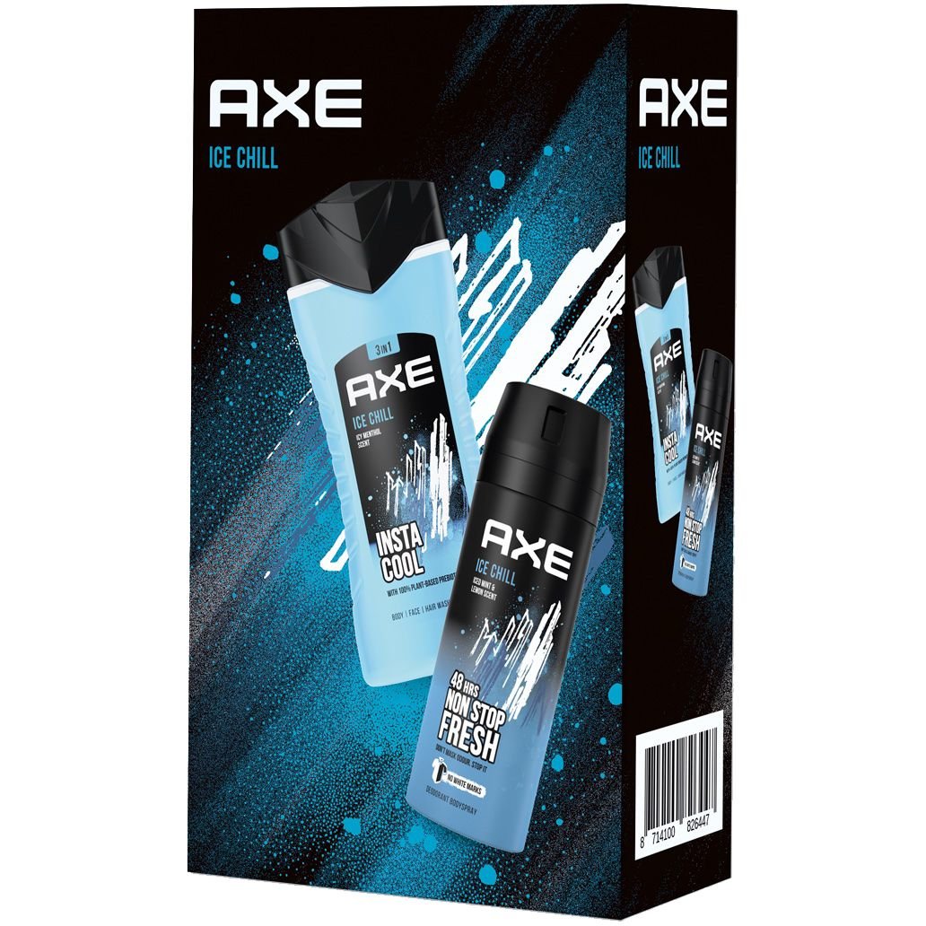 Подарунковий набір AXE Ice Chill: Гель для душу 250 мл + Дезодорант аерозоль 150 мл - фото 1