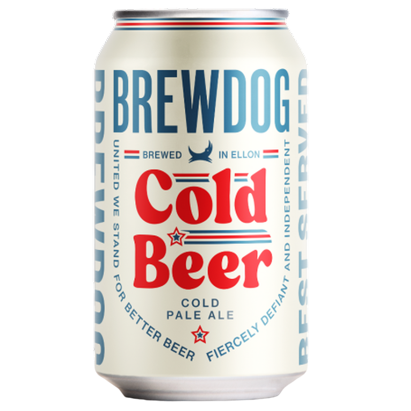 Пиво BrewDog Cold Beer, светлое, 4,7%, ж/б, 0,33 л (918614) - фото 1