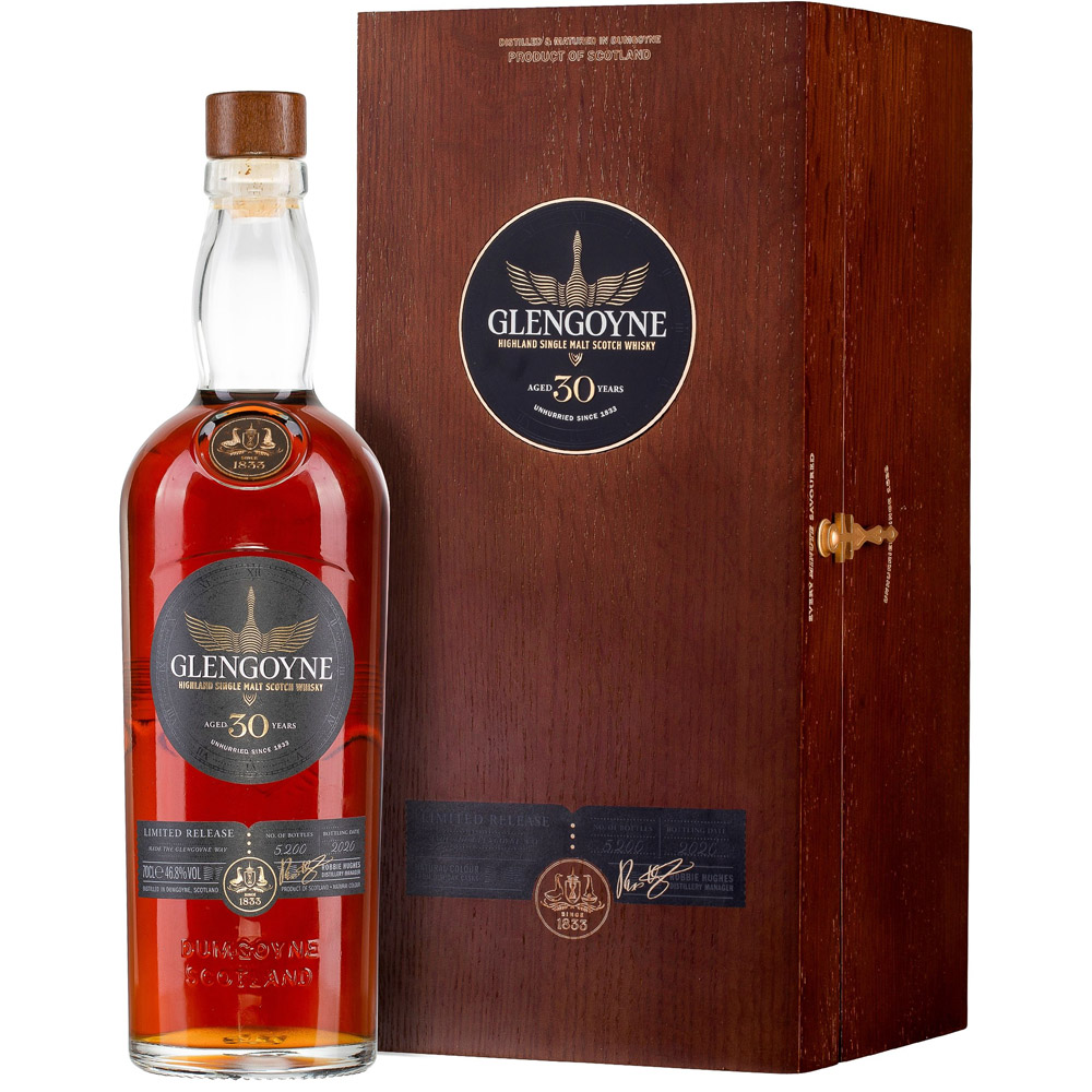 Виски Glengoyne 30yo Single Malt Scotch Whisky, 46,8%, 0,7 л, в подарочной упаковке - фото 1