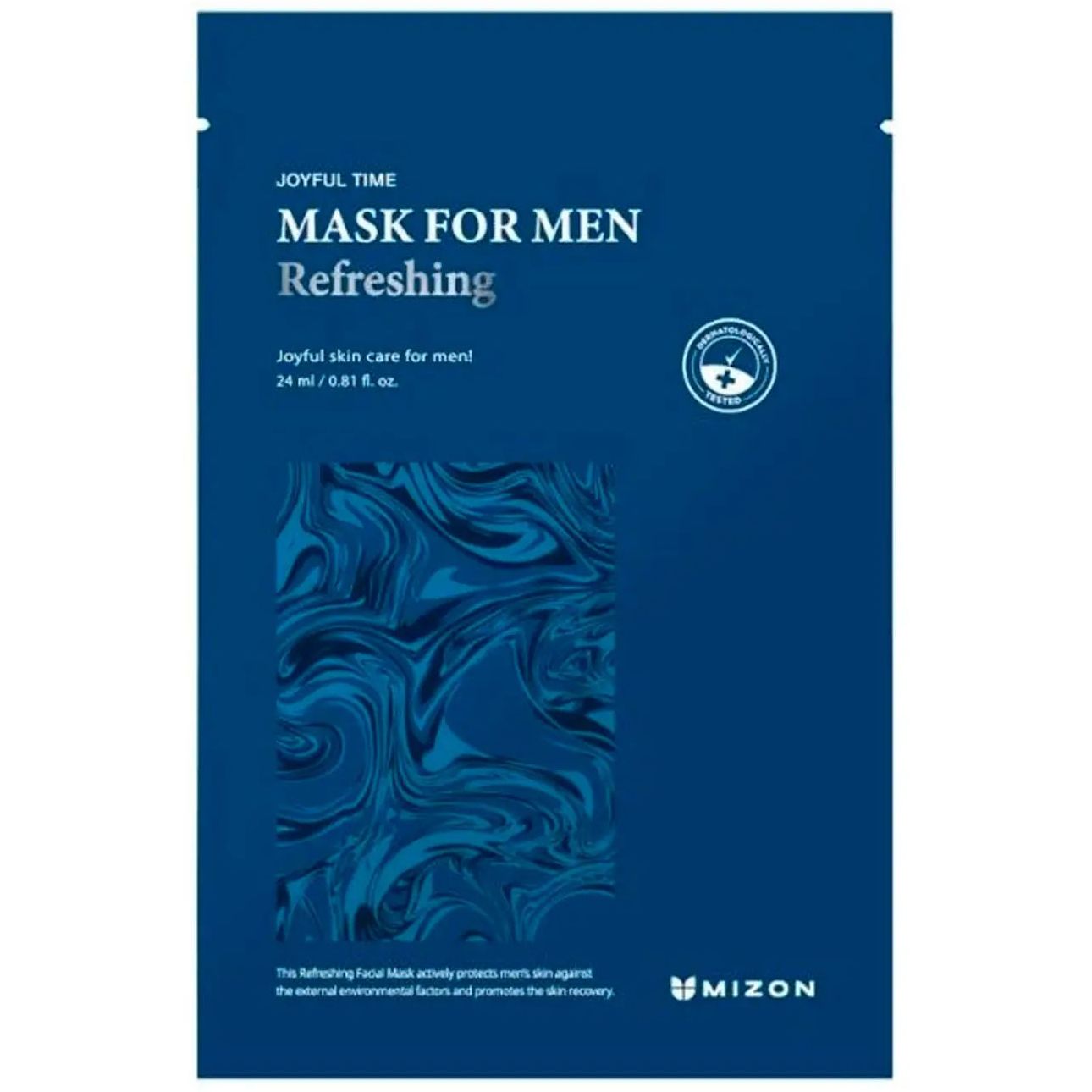 Тканевая маска для мужчин Mizon Joyful Time Mask For Men Refreshing, 24 мл - фото 1