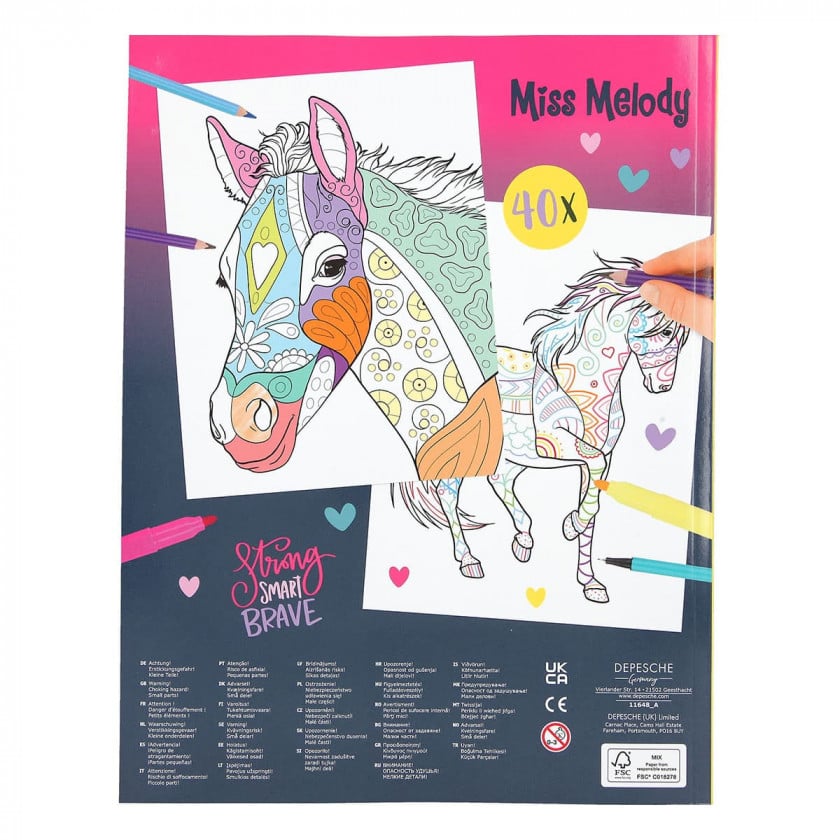 Альбом для раскраски и дизайна Miss Melody Horses (411648) - фото 2