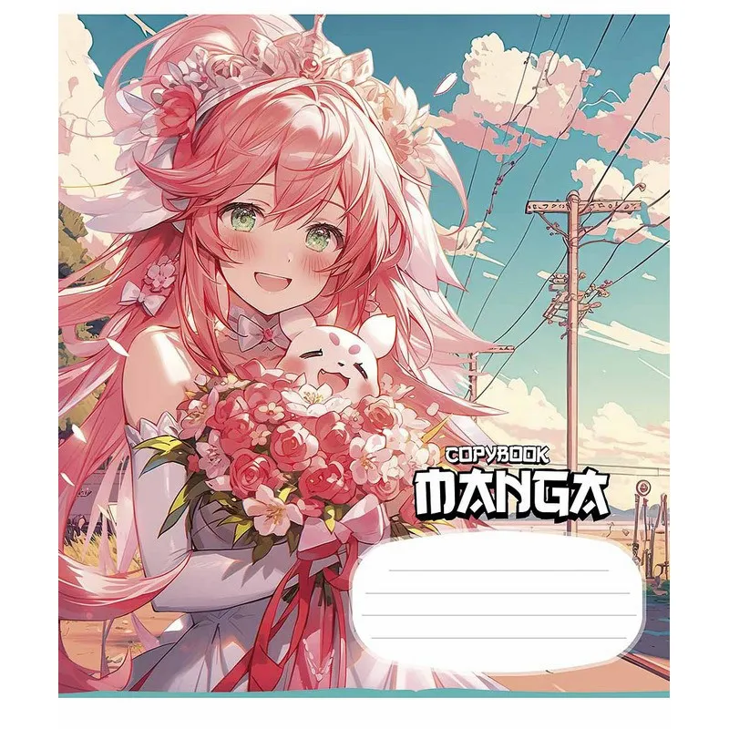 Тетрадь ученическая Школярик MANGA 018-3323K-4 в клеточку 18 листов - фото 1