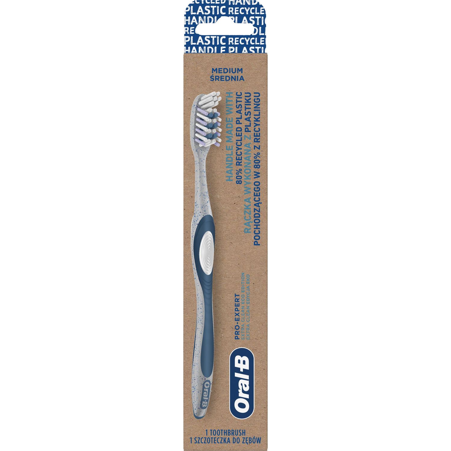 Зубная щетка Oral-B Pro-Expert Extra Clean, середняя, 1 шт., синяя - фото 1