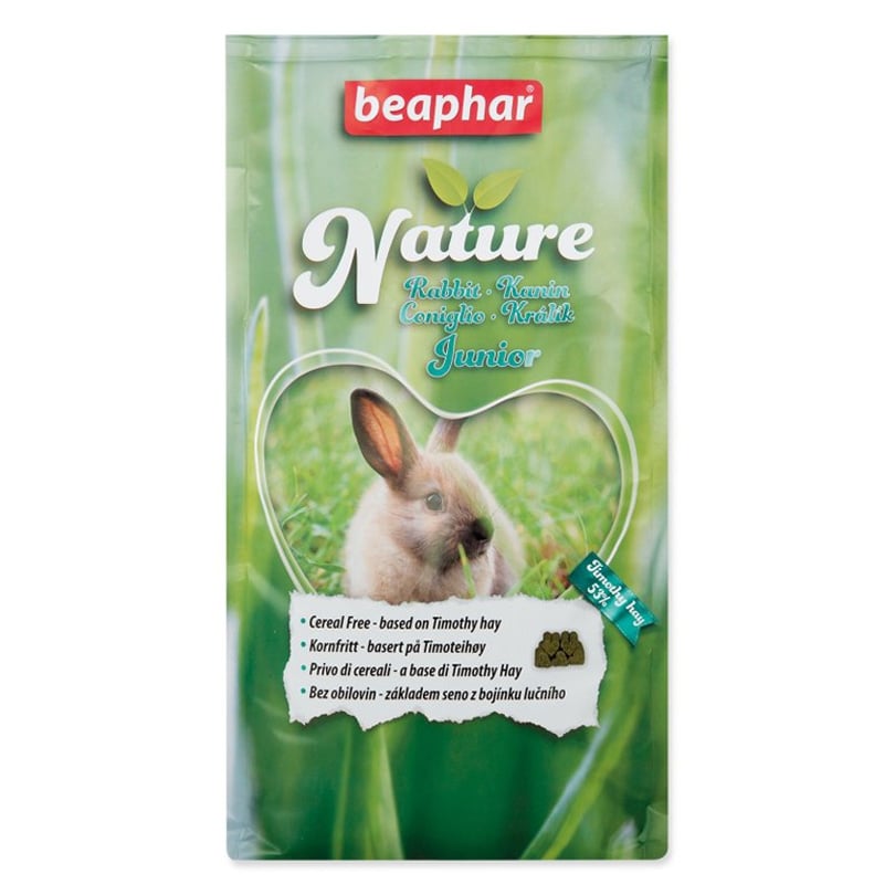 Беззерновой корм Beaphar Nature юниор с тимофеевкой для крольчат, 1,25 кг (10177) - фото 1