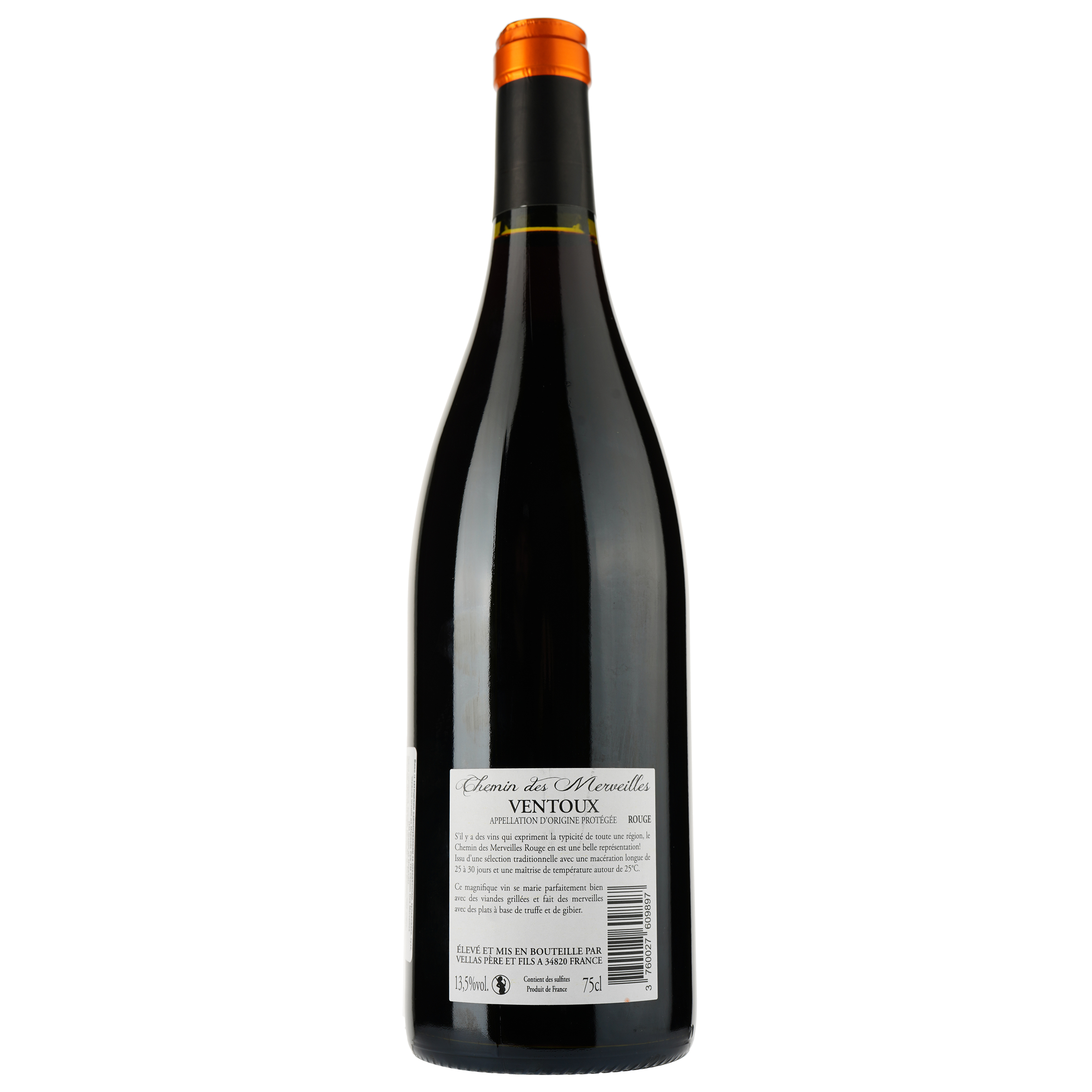 Вино Chemin des Merveilles Rouge 2022 AOP Ventoux, червоне, сухе, 0,75 л - фото 2