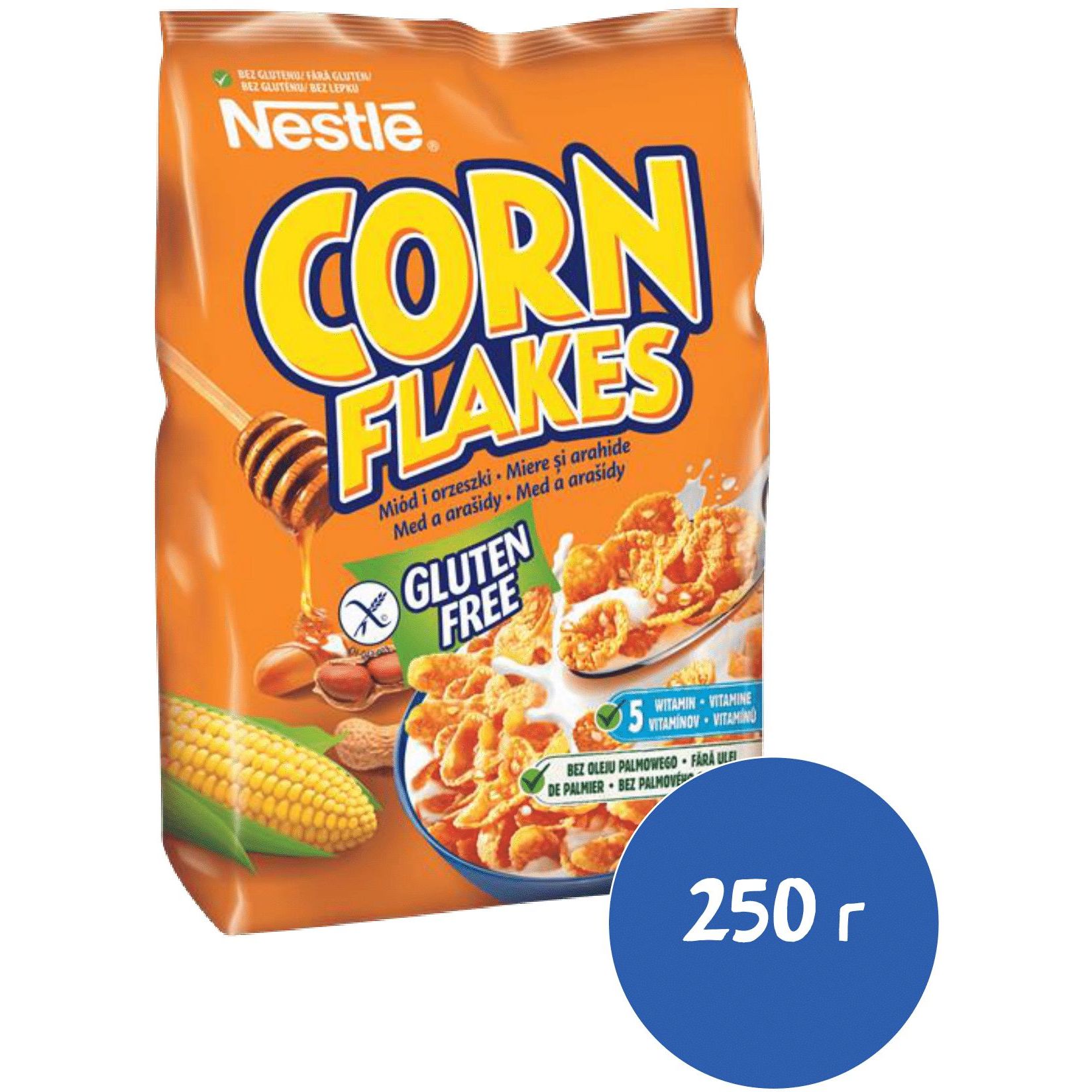 Готовый сухой завтрак Nestle Honey Corn Flakes без глютена 250 г - фото 2