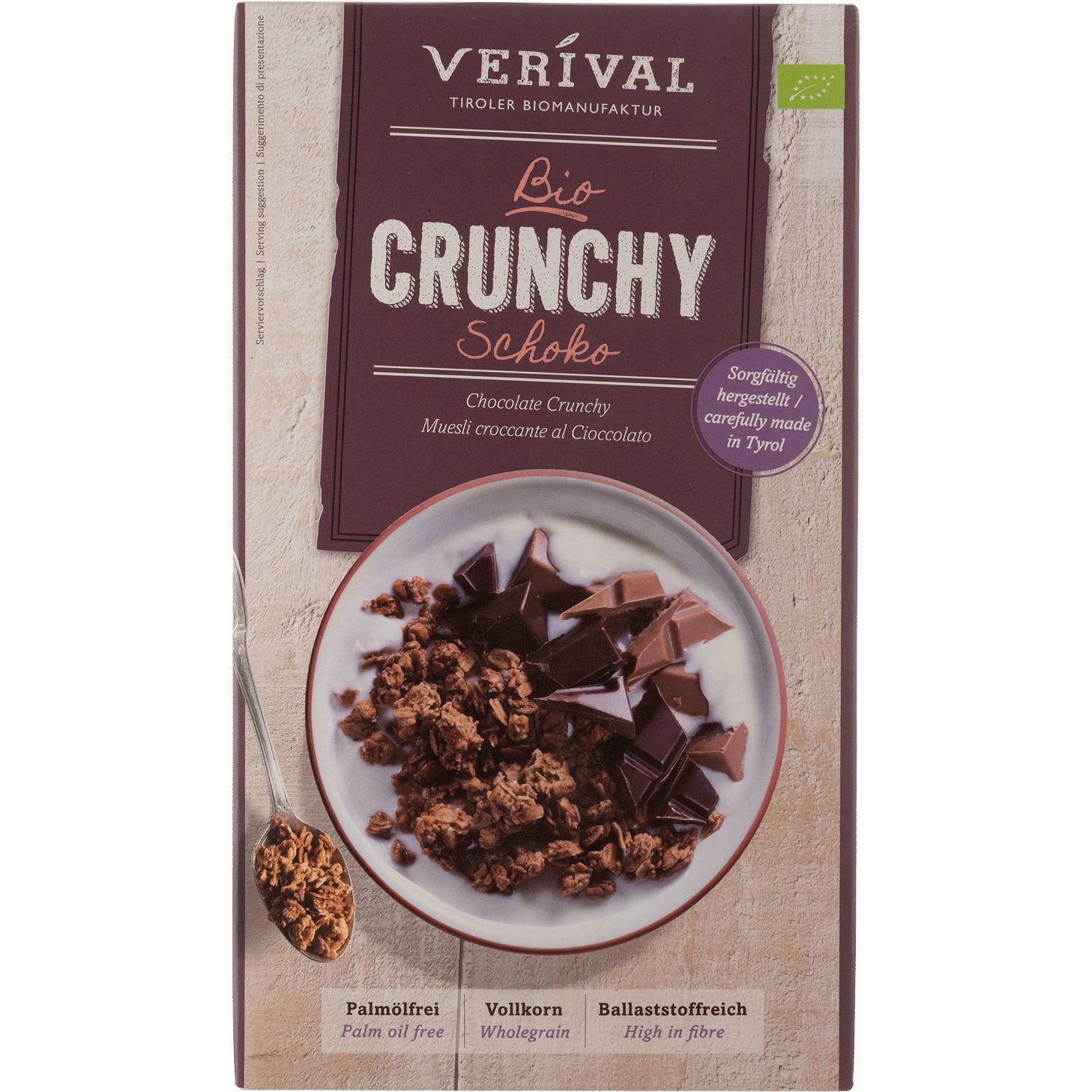 Кранчи Verival с шоколадом, органические 375 г - фото 1