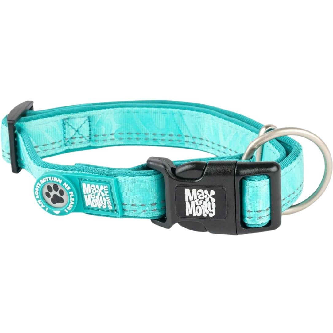 Нашийник для собак Max & Molly Smart ID Collar Matrix 2.0 Turquoise XS 22-35x1.5 см - фото 1