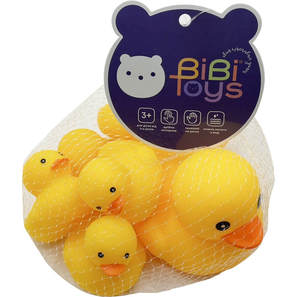 Набір іграшок для купання Bibi Toys Качка з каченятами 7 шт. (760998BT) - фото 2