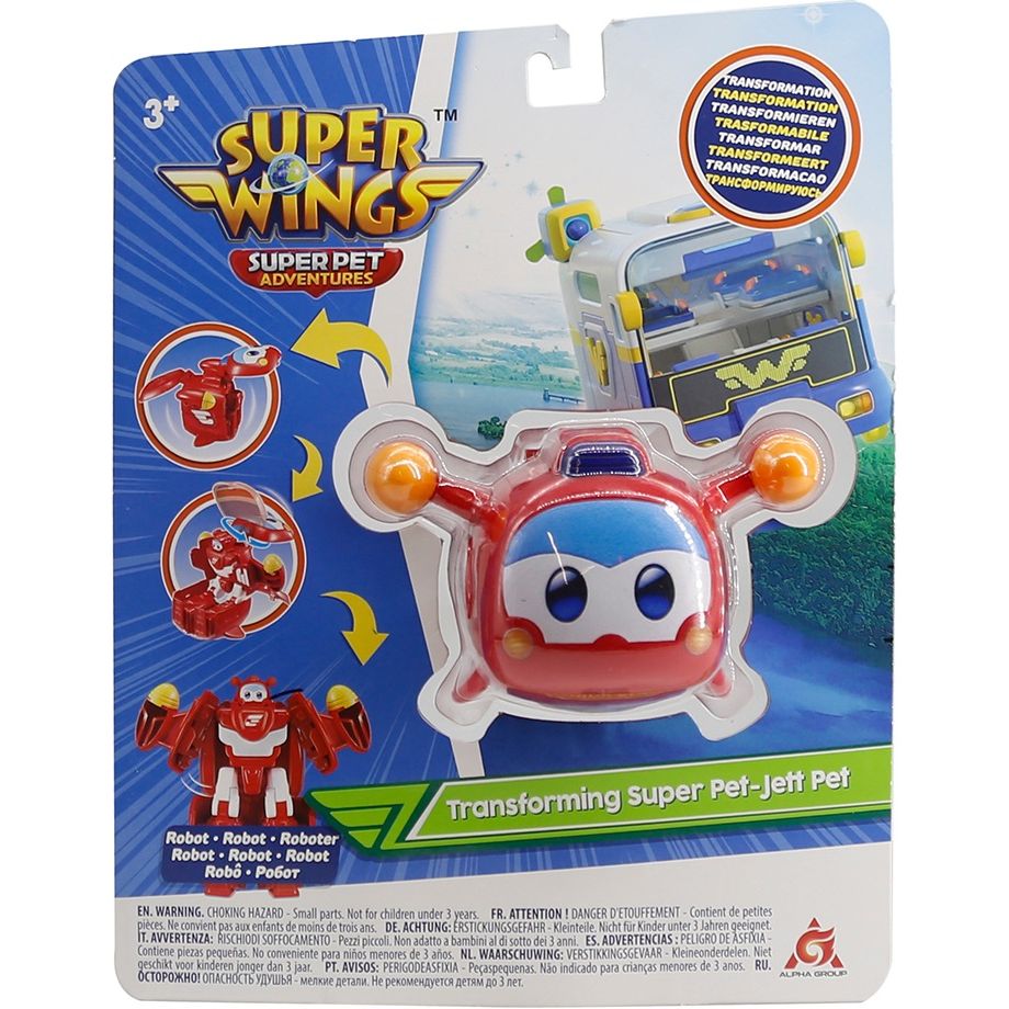 Игровая фигурка-трансформер Super Wings Transforming Super Pet Джером любимец (EU770641) - фото 7