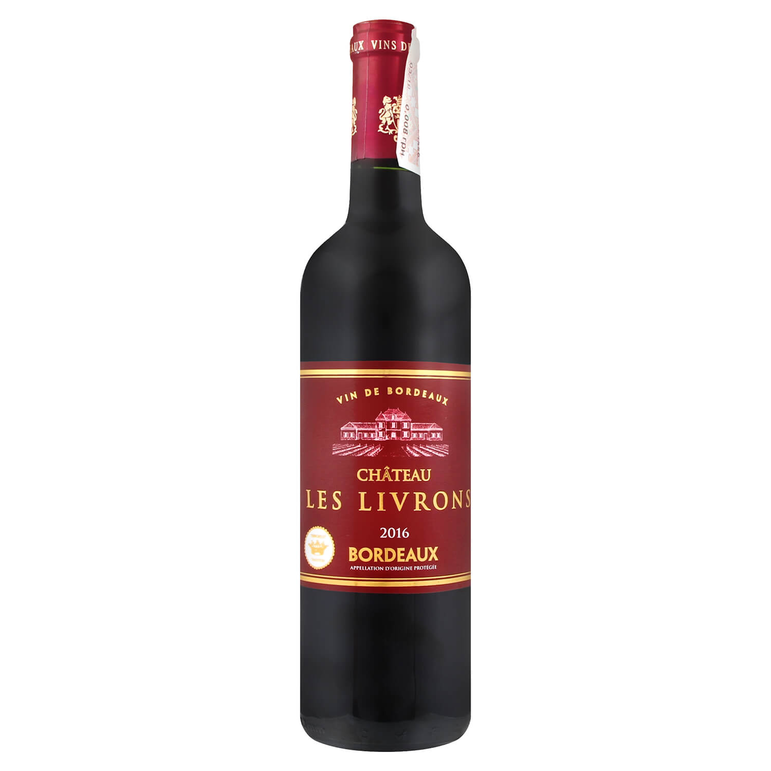 Вино Chateau Les Livrons Bordeaux, красное, сухое, 13,5%, 0,75 л (791637) - фото 1