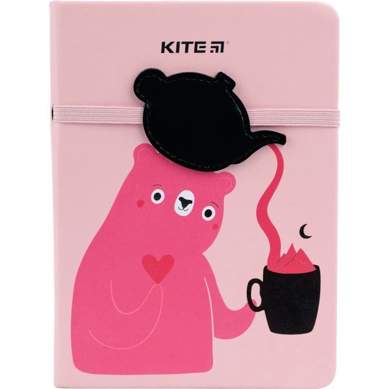 Блокнот Kite Pink Bear B6 в клеточку 96 листов розовый (K22-464-1) - фото 1