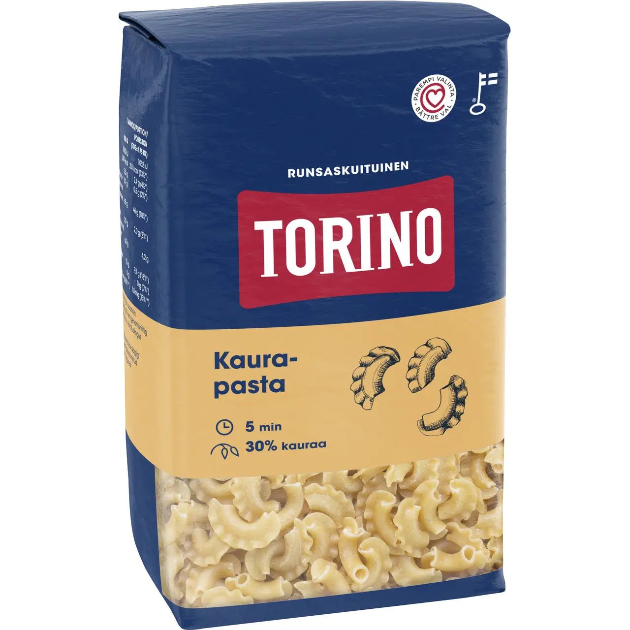 Макароны Torino Kaura-Pasta овсяные 500 г - фото 1
