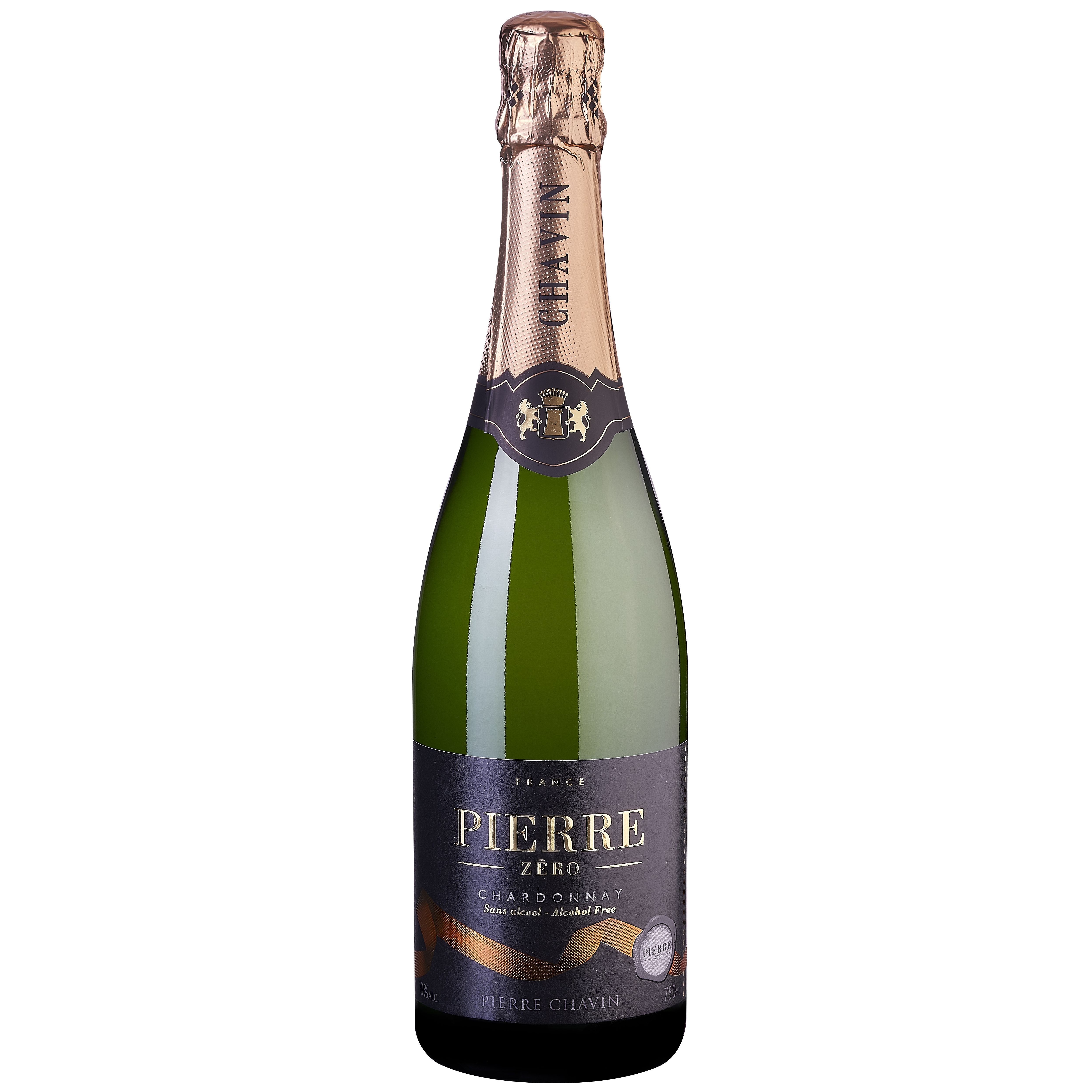 Ігристе вино безалкогольне Pierre Zéro Chardonnay Sparkling, біле, напівсолодке 0,75 л - фото 1