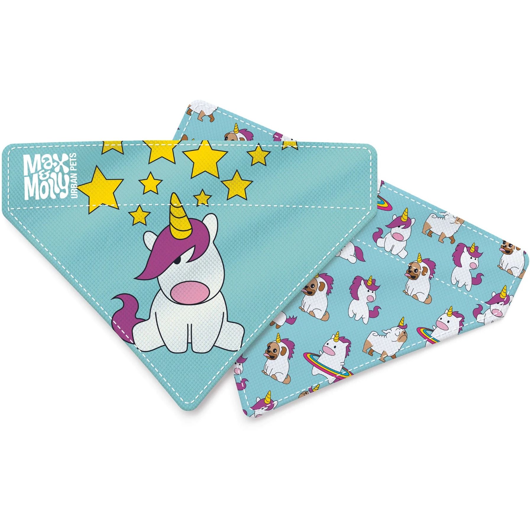 Бандана для собак Max & Molly Bandana Unicorn на нашийник з принтом Єдиноріг L - фото 1