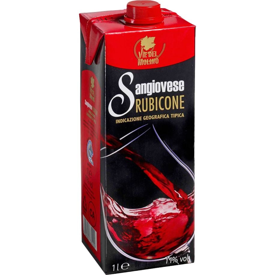 Вино Via del Molino Rubicone Sangiovese IGP, красное, сухое, 1 л - фото 1