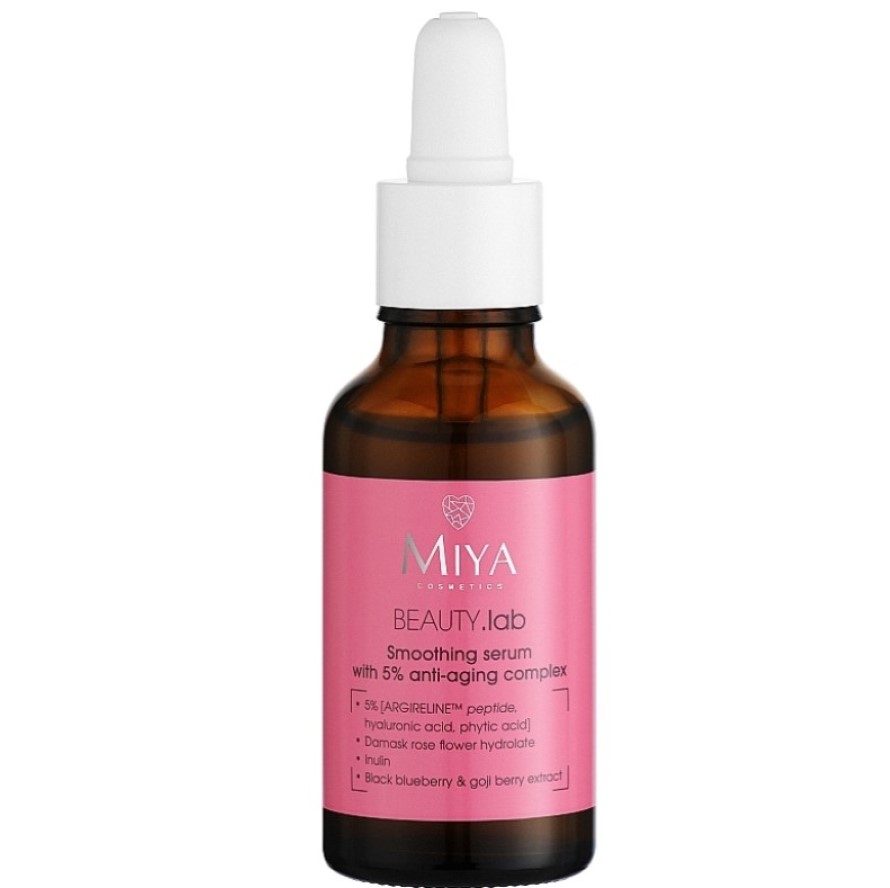 Разглаживающая сыворотка для лица Miya Cosmetics Beauty Lab Smoothing Serum With Anti-Aging Complex с антивозрастным комплексом 5% 30 мл - фото 1