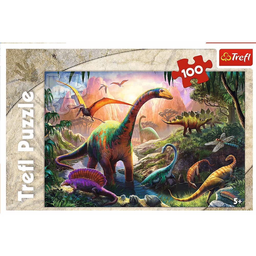 Пазлы Trefl Мир динозавров 100 элементов - фото 2