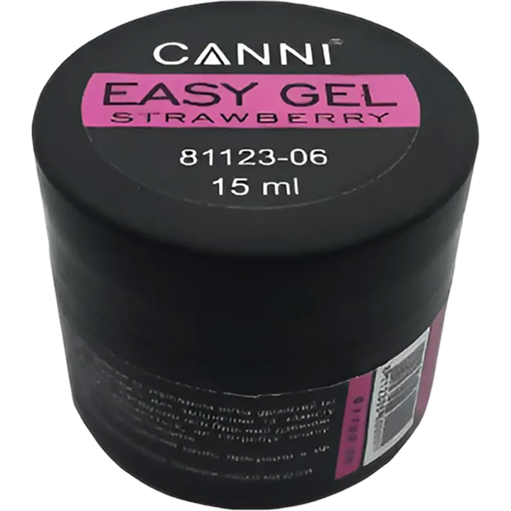 Гель для нарощування Canni Easy gel 06 Strawberry 15 мл - фото 1