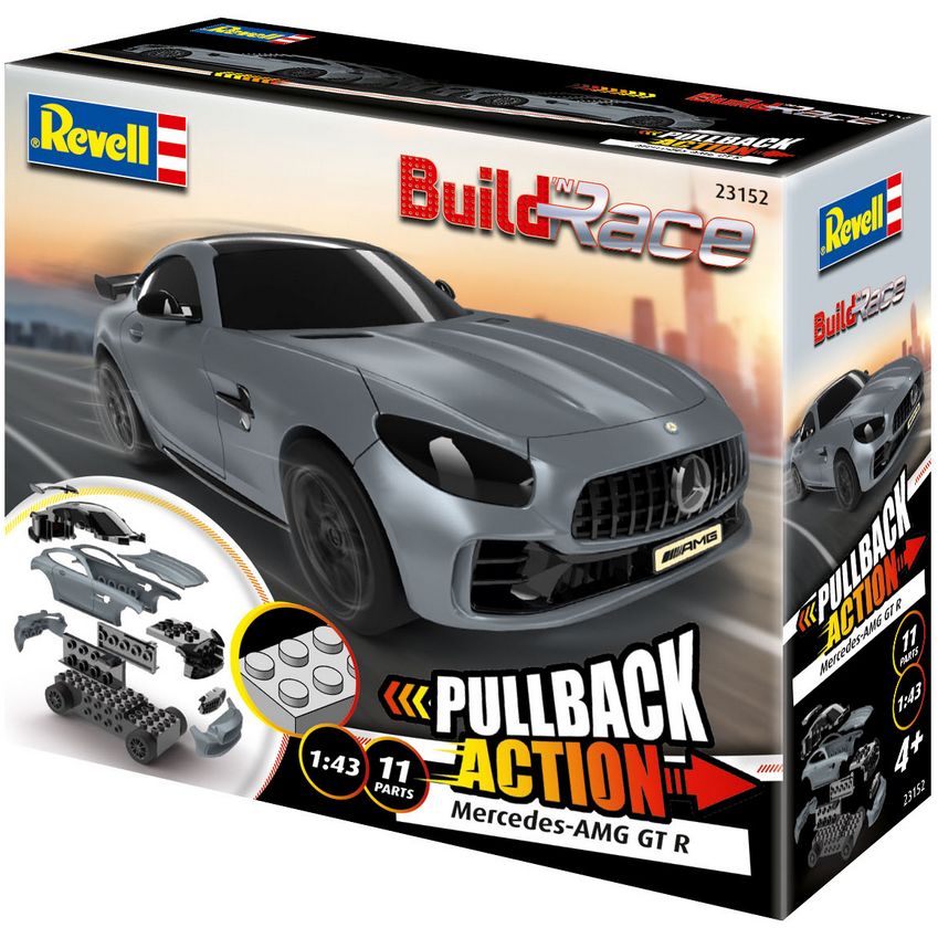 Сборная модель Revell Mercedes-AMG GT R, Grey Car, уровень 1, масштаб 1:43, 10 деталей (RVL-23152) - фото 1