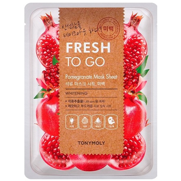 Маска тканинна для обличчя Tony Moly Fresh To Go Pomegranate Гранат, 25 г - фото 1