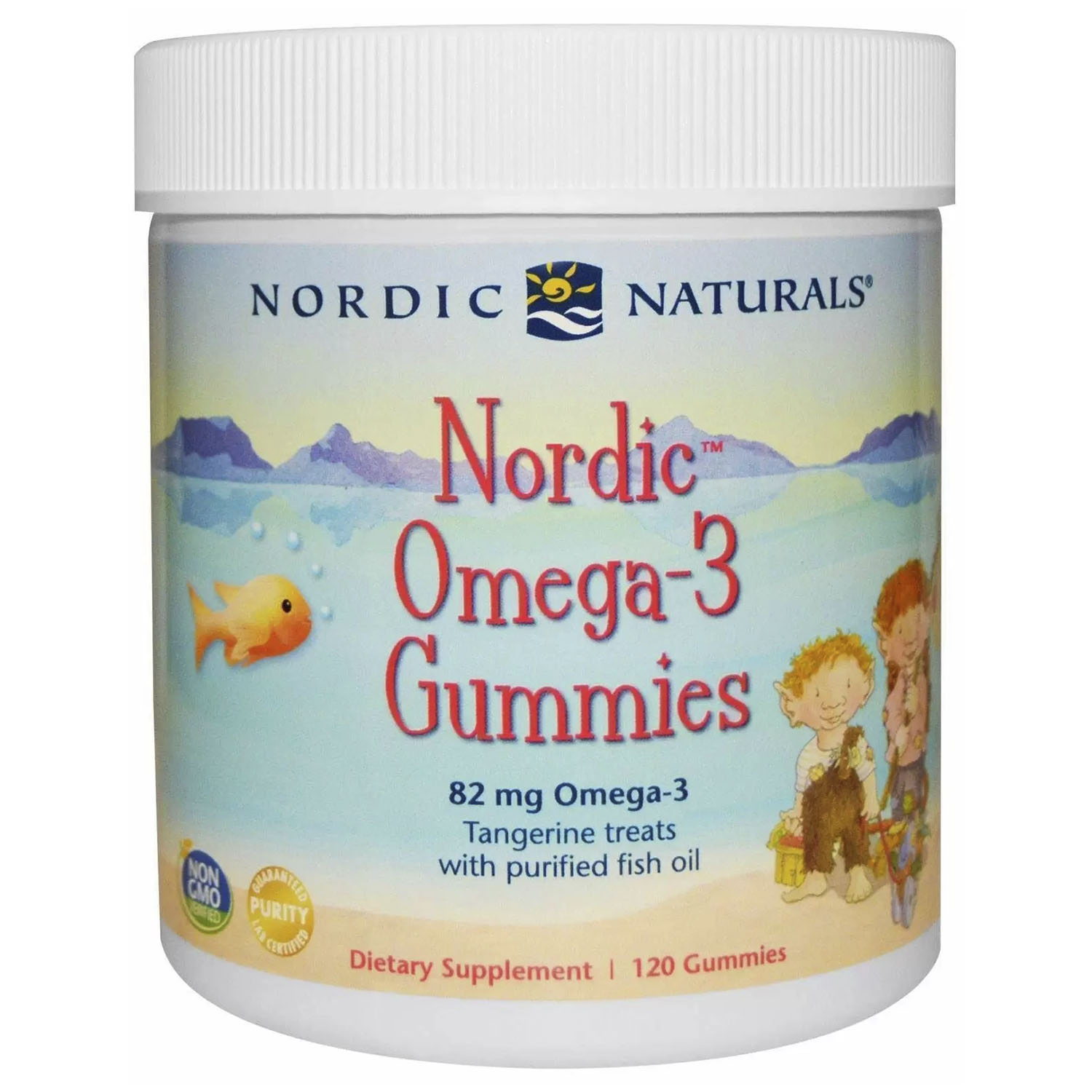 Рыбий жир Nordic Naturals Omega-3 Gummies для детей вкус мандарина 120 желе - фото 1