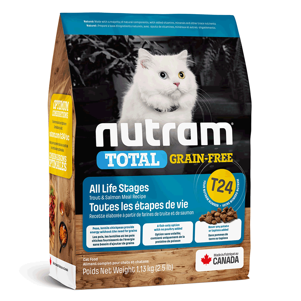 Сухой корм для котов Nutram - T24 GF Salmon&Trout Cat, лосось-форель, 1,13 кг (67714102833) - фото 1