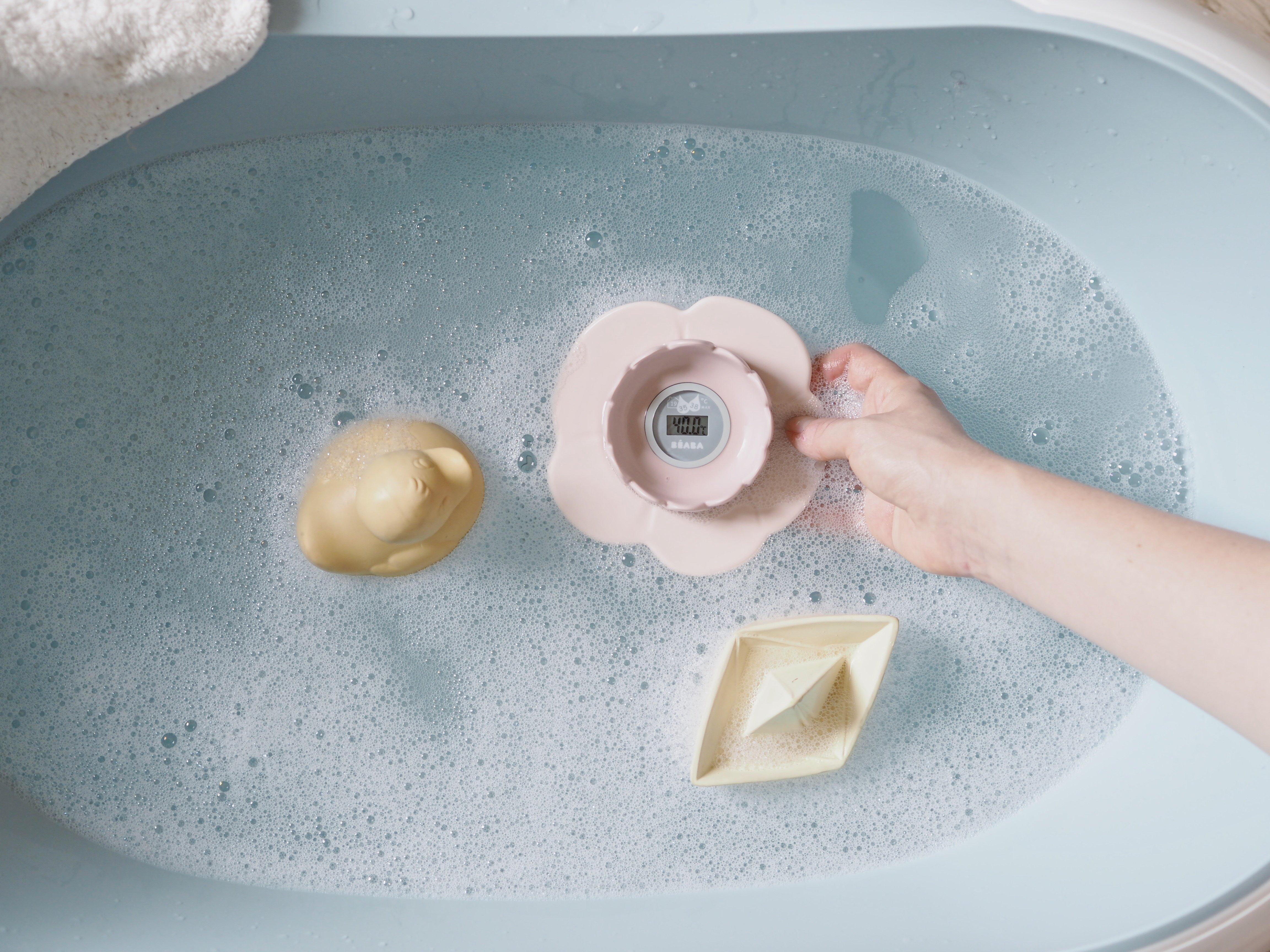 Термометр Beaba Лотос для ванной, розовый (920377) - фото 6