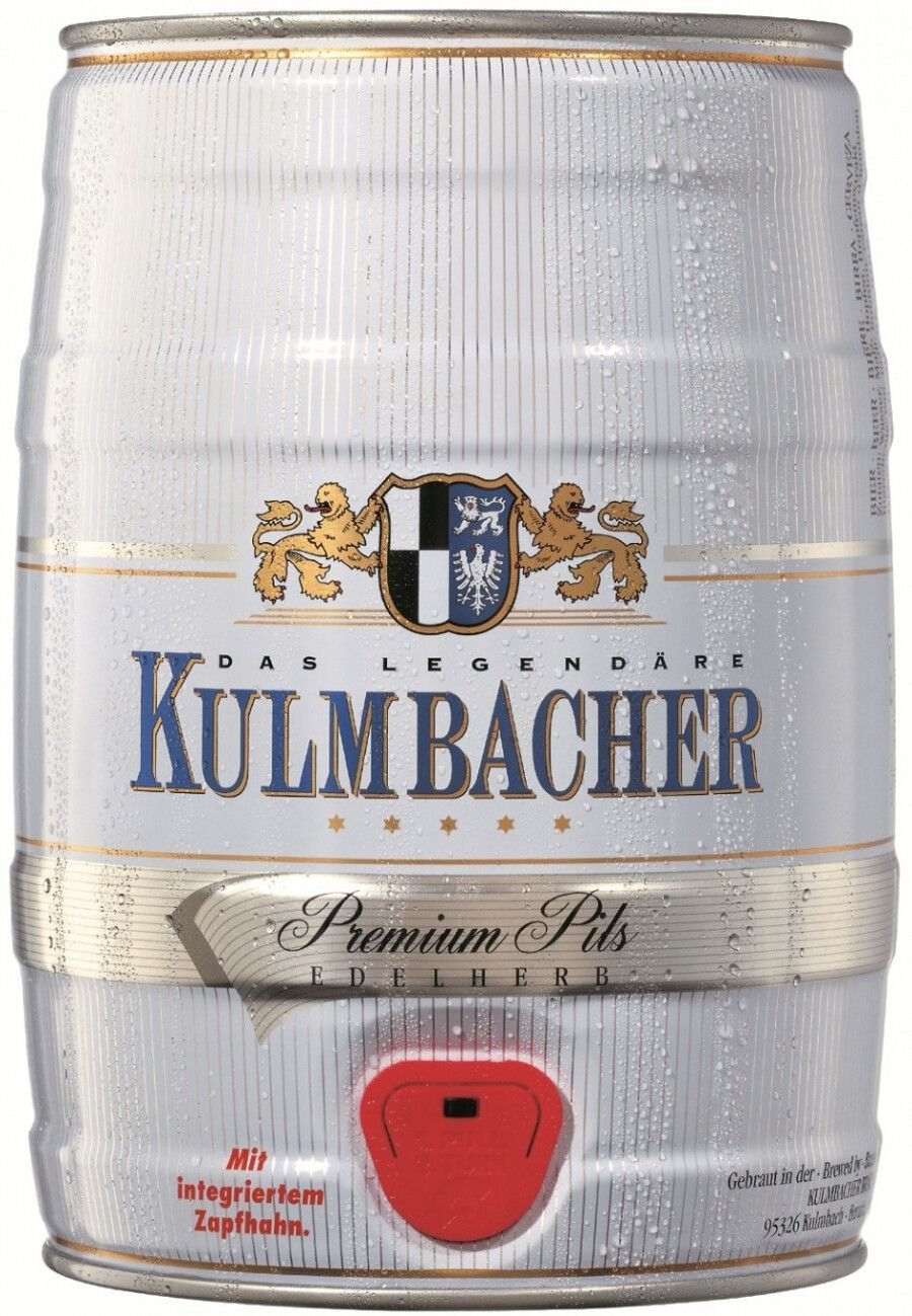 Пиво Kulmbacher Edelherb Pils світле, 4.9%, з/б, 5 л - фото 1