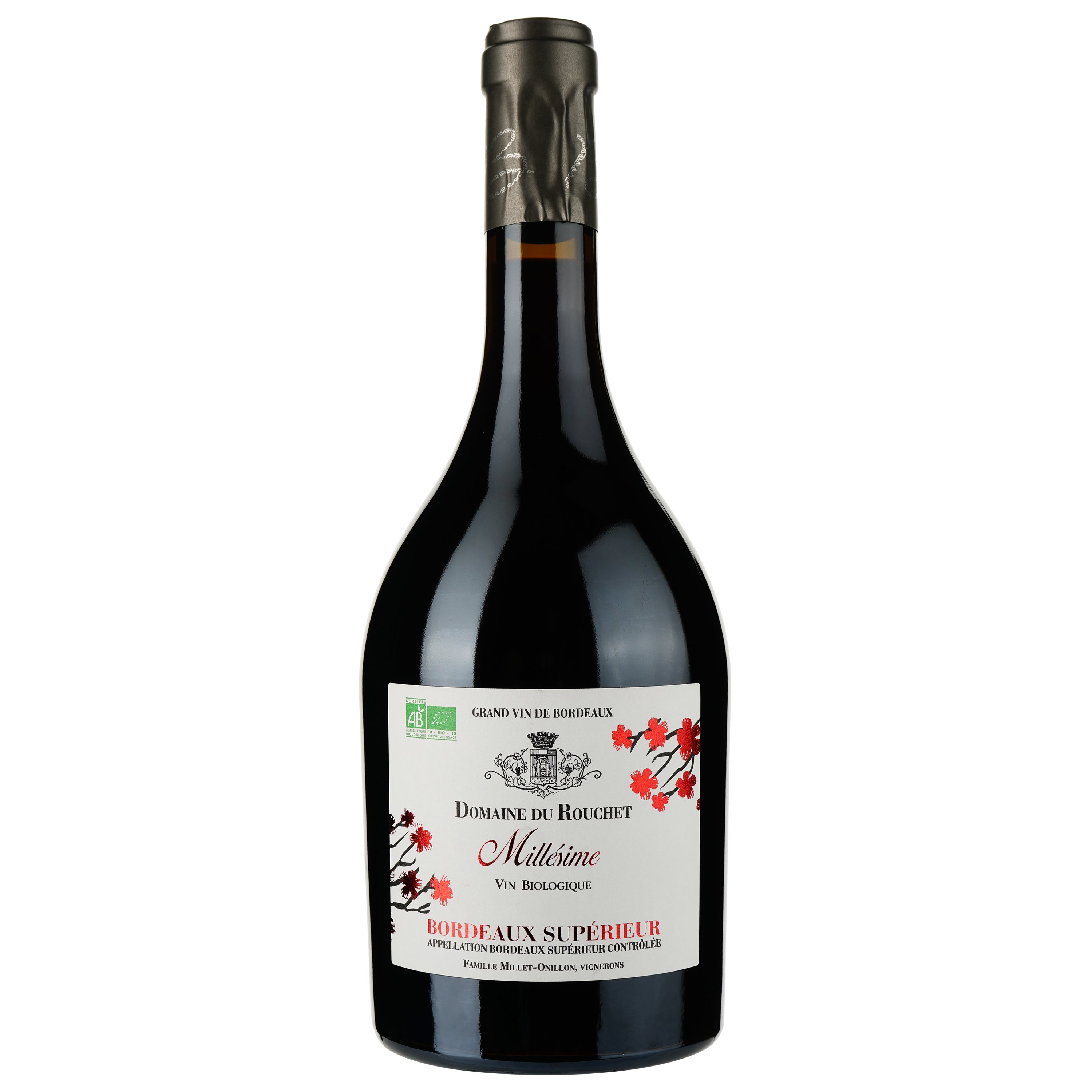 Вино Domaine du Rouchet AOP Bordeaux Superieur 2021 красное сухое 0.75 л - фото 1