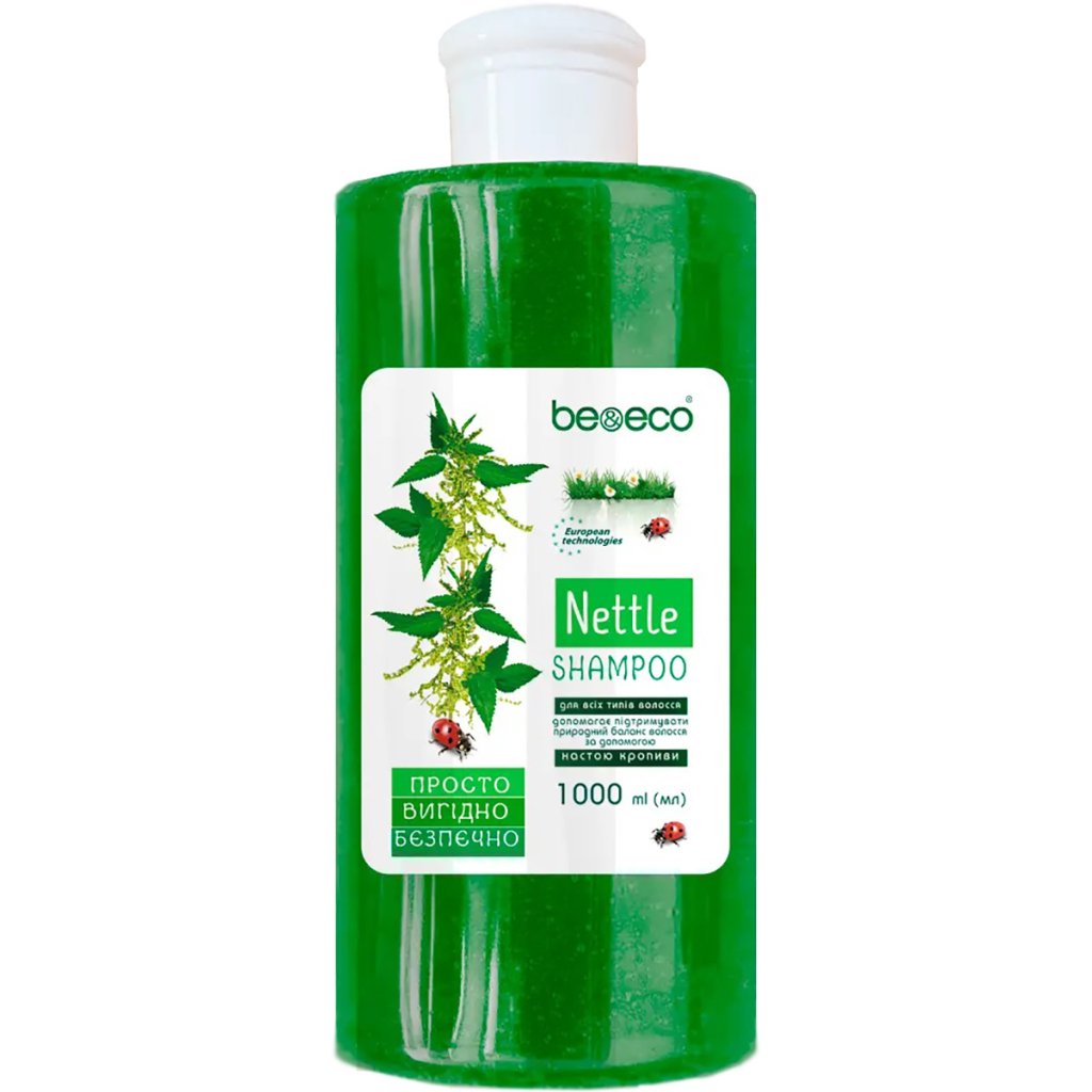 Шампунь для волосся Be&Eco Кропива, 1 л - фото 1