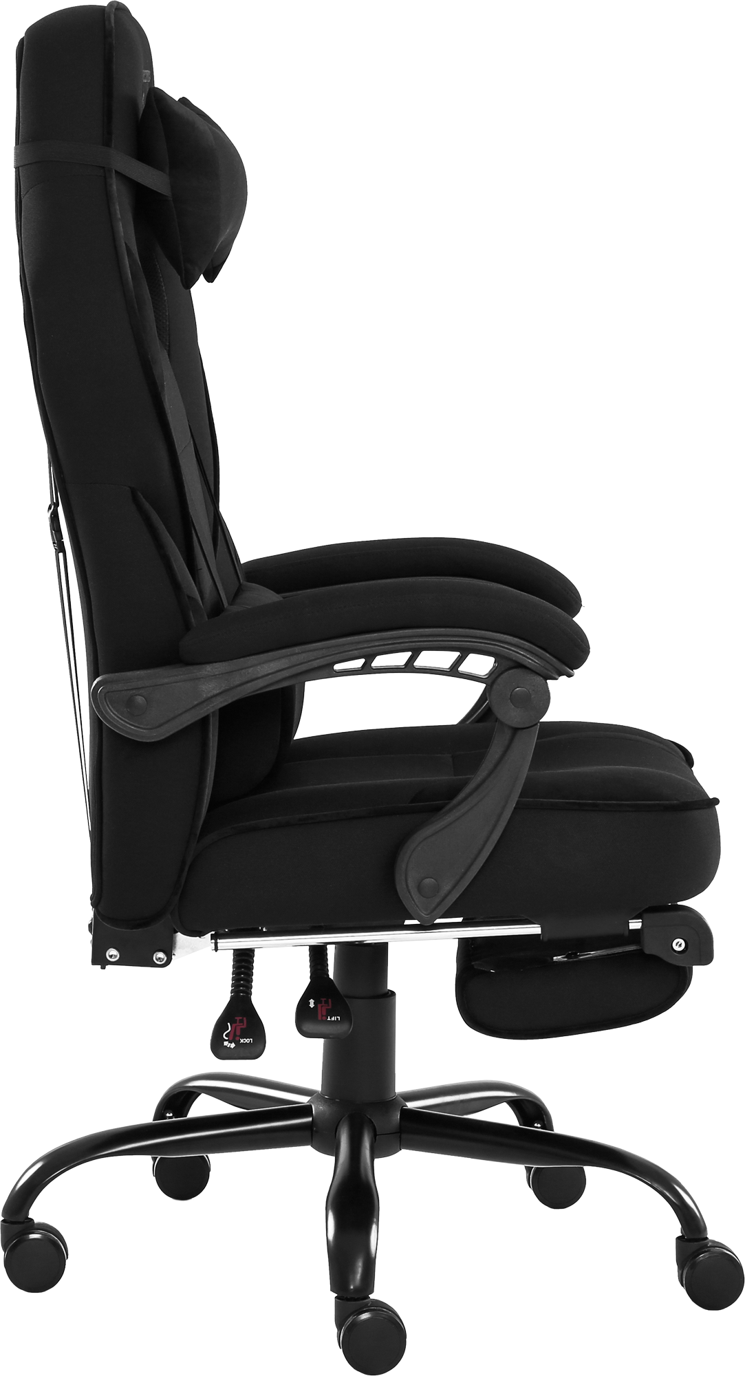 Геймерское кресло GT Racer черное (X-2748 Fabric Black Suede) - фото 4