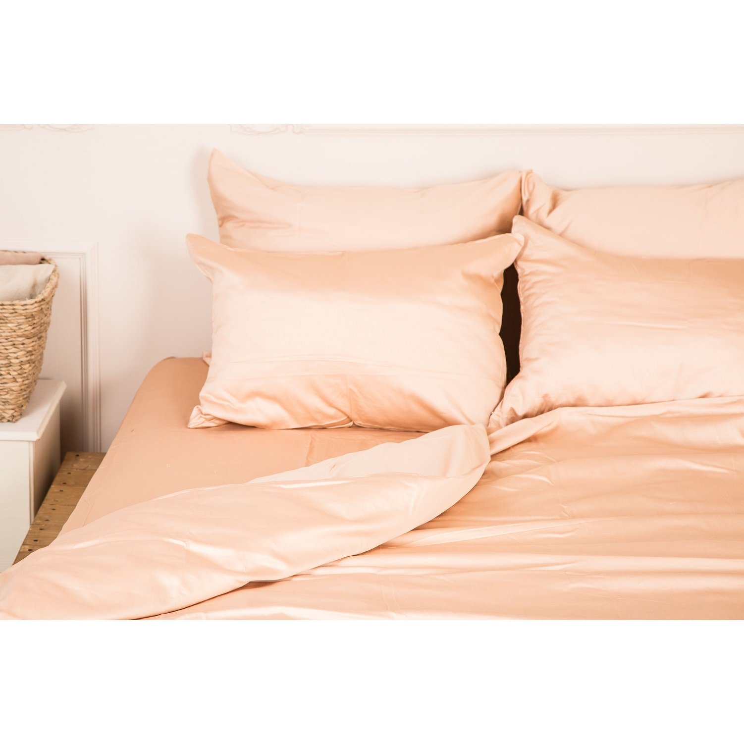 Комплект постельного белья Ecotton Frost Almond, сатин, двуспальный, 210х175 см (21727) - фото 1
