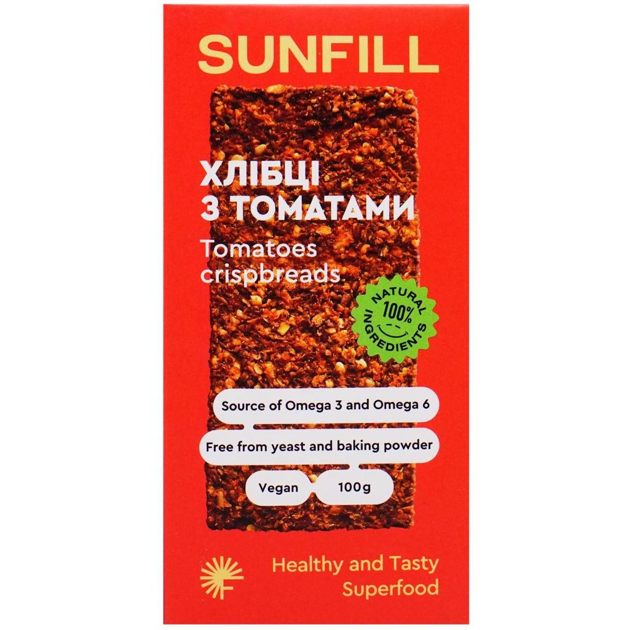 Хлібці SunFill з томатами 100 г (922079) - фото 1